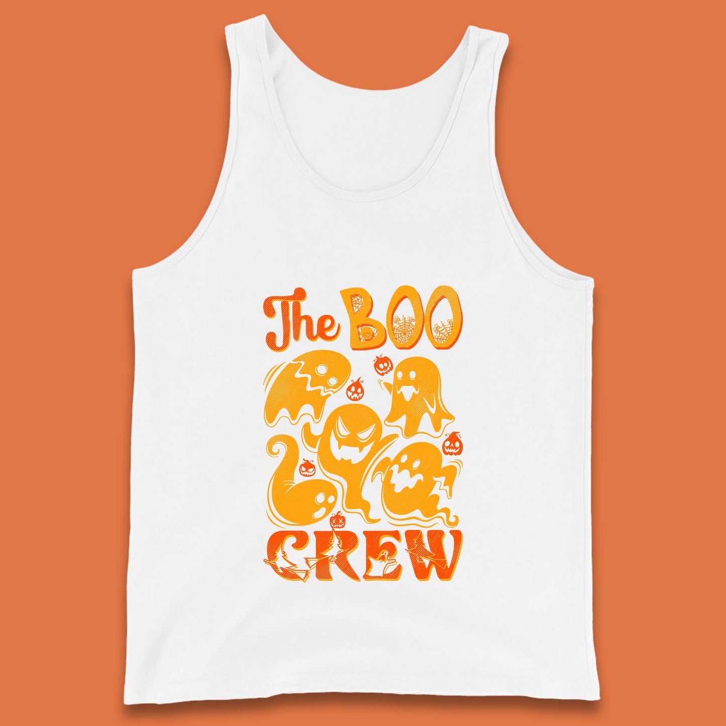 The Boo Crew Halloween Horror Scary Boo Ghost Squad Spooky Vibes Tank Top