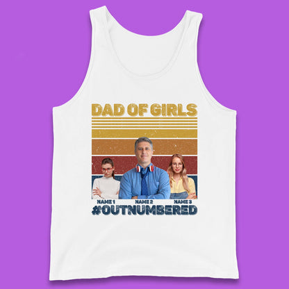 Personalised Dad Of Girls Tank Top