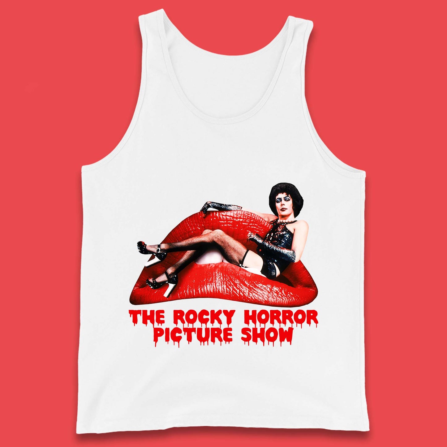 The Rocky Horror Show Halloween Horror Movie Red Lips Tank Top