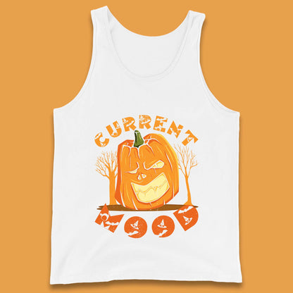 Current Mood Halloween Pumpkin Evil Scary Smile Horror Jack-o-Lantern Tank Top