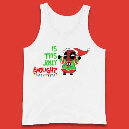 Jolly Enough Deadpool Christmas Tank Top