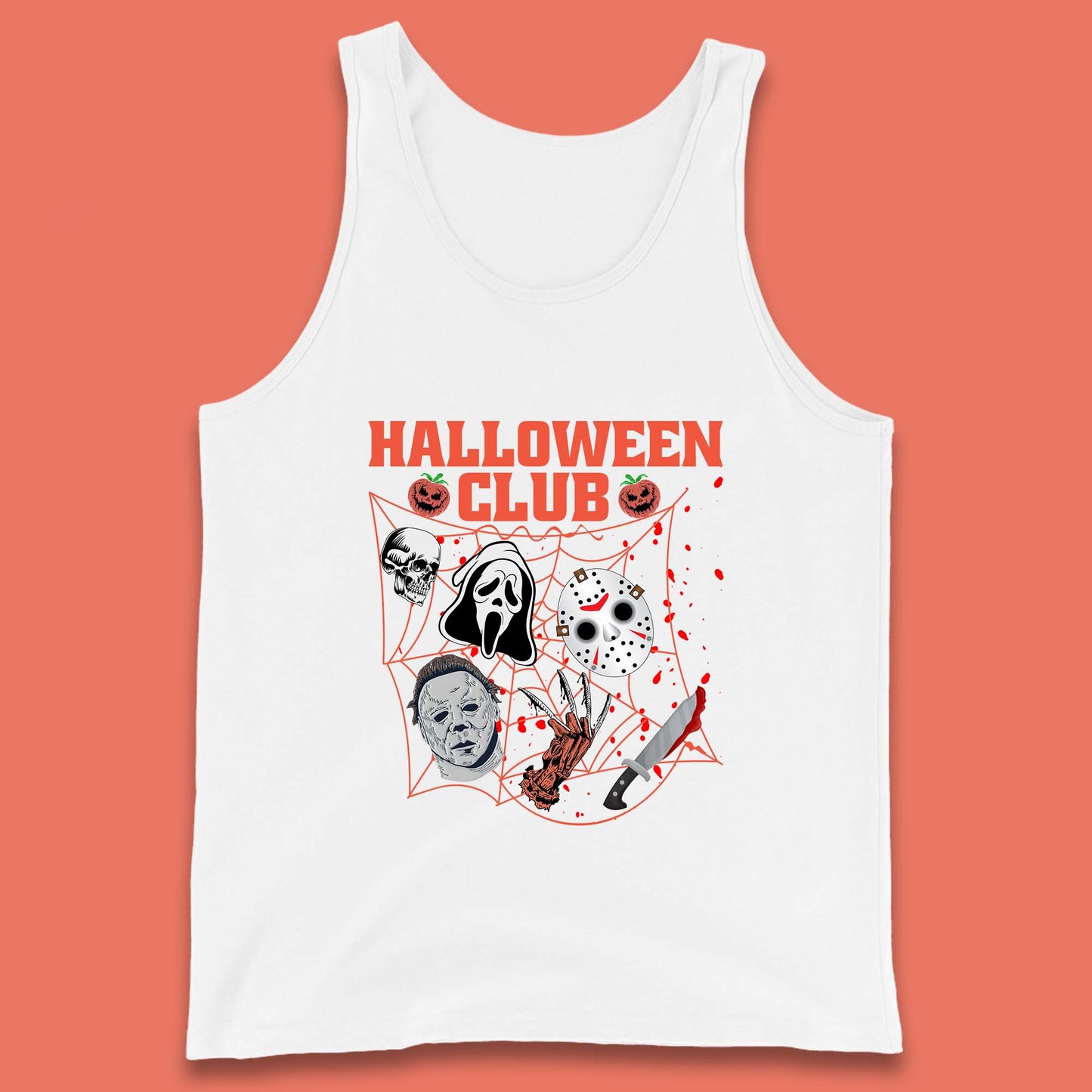 Halloween Club Horror Scary Friends Halloween Horror Movie Characters Tank Top