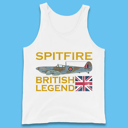 Supermarine Spitfire British Legend Fighter Aircraft Royal Air Force Spitfire WW2 Remembrance Day Tank Top