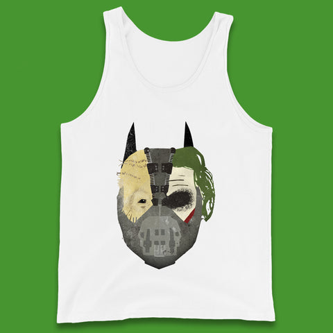 The Dark Knight Trilogy Batman Movie Villains Joker Scarecrow Bane Batman Trilogy Mashup Tank Top