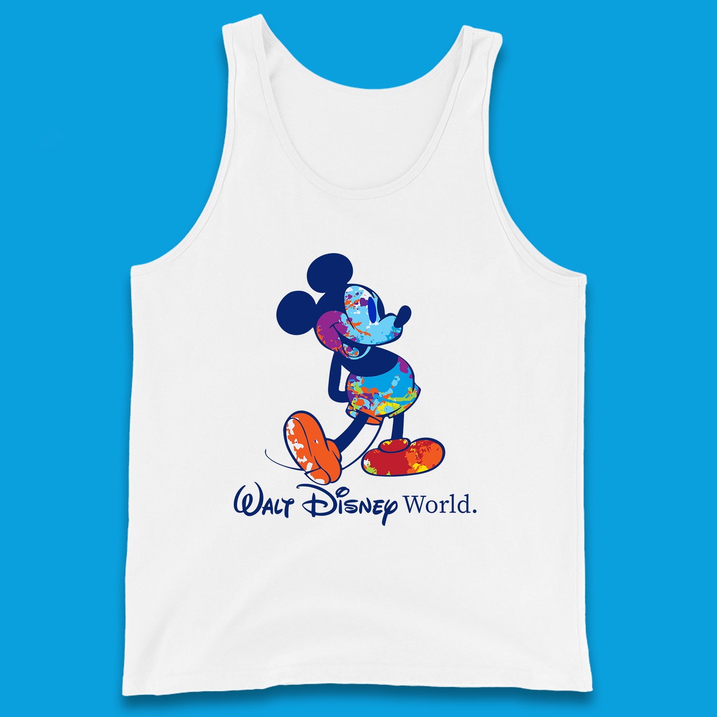 Walt Disnep World Mickey Mouse In Happy Mood Cartoon Character Disneyland Vacation Trip Disney World Tank Top