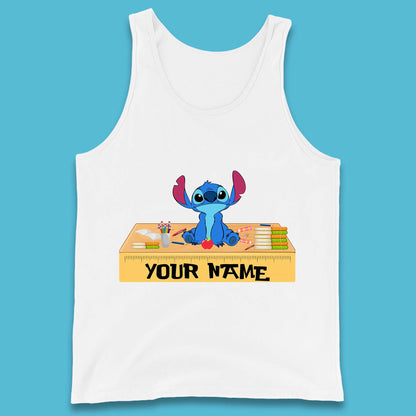 Personalised Disney Stitch Welcome Back To School Your Name Lilo & Stitch School First Day Of School Tank Top