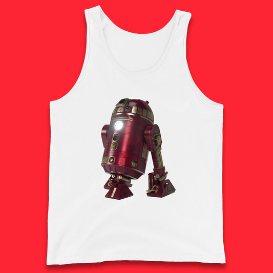 The Iron Man Spoof R2-D2 The Clone Wars Galaxy's Edge Trip R2D2 Ready To Rock Star Wars 46th Anniversary Tank Top