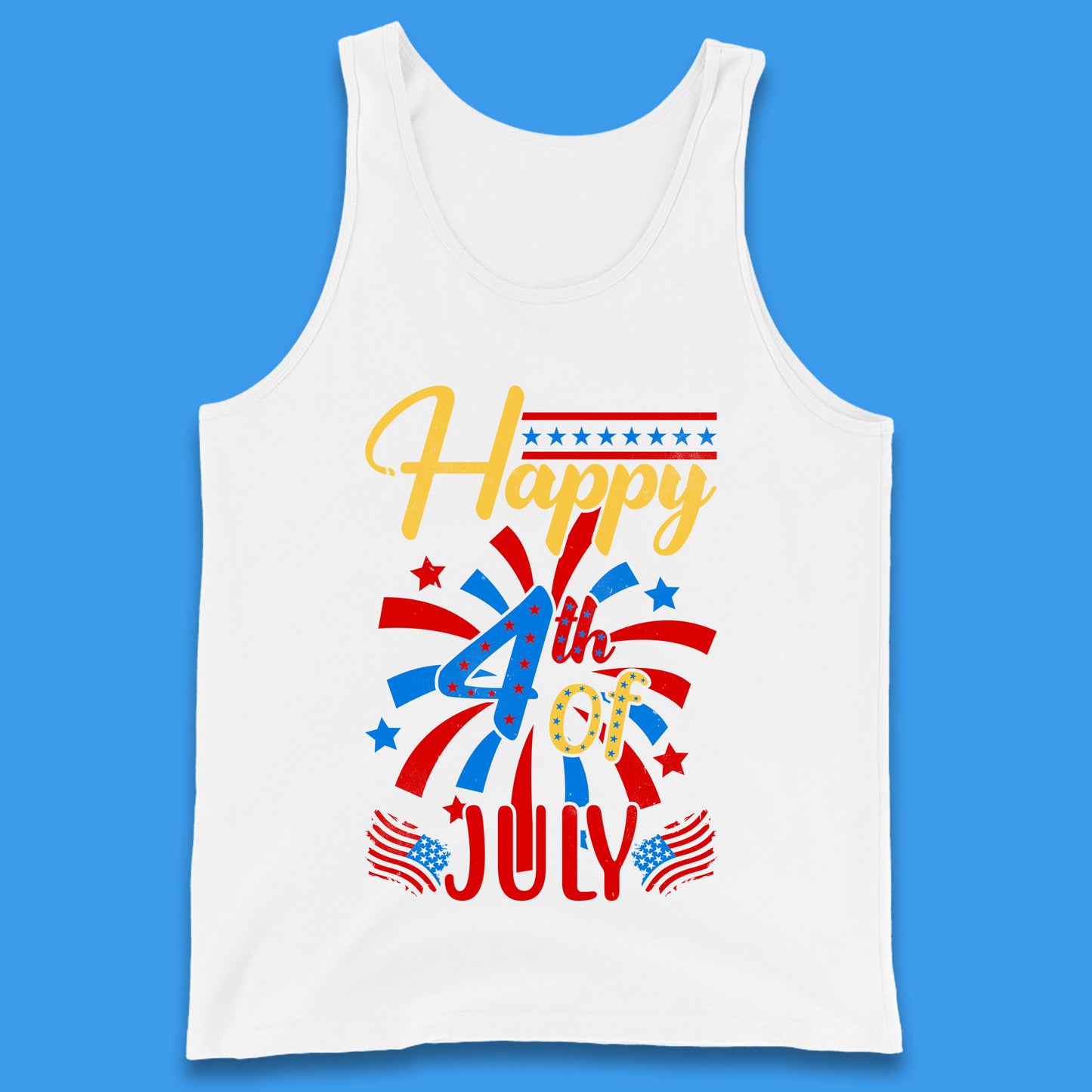 Happy 4th Of July USA Independence Day Celebration Patriotic Tank Top