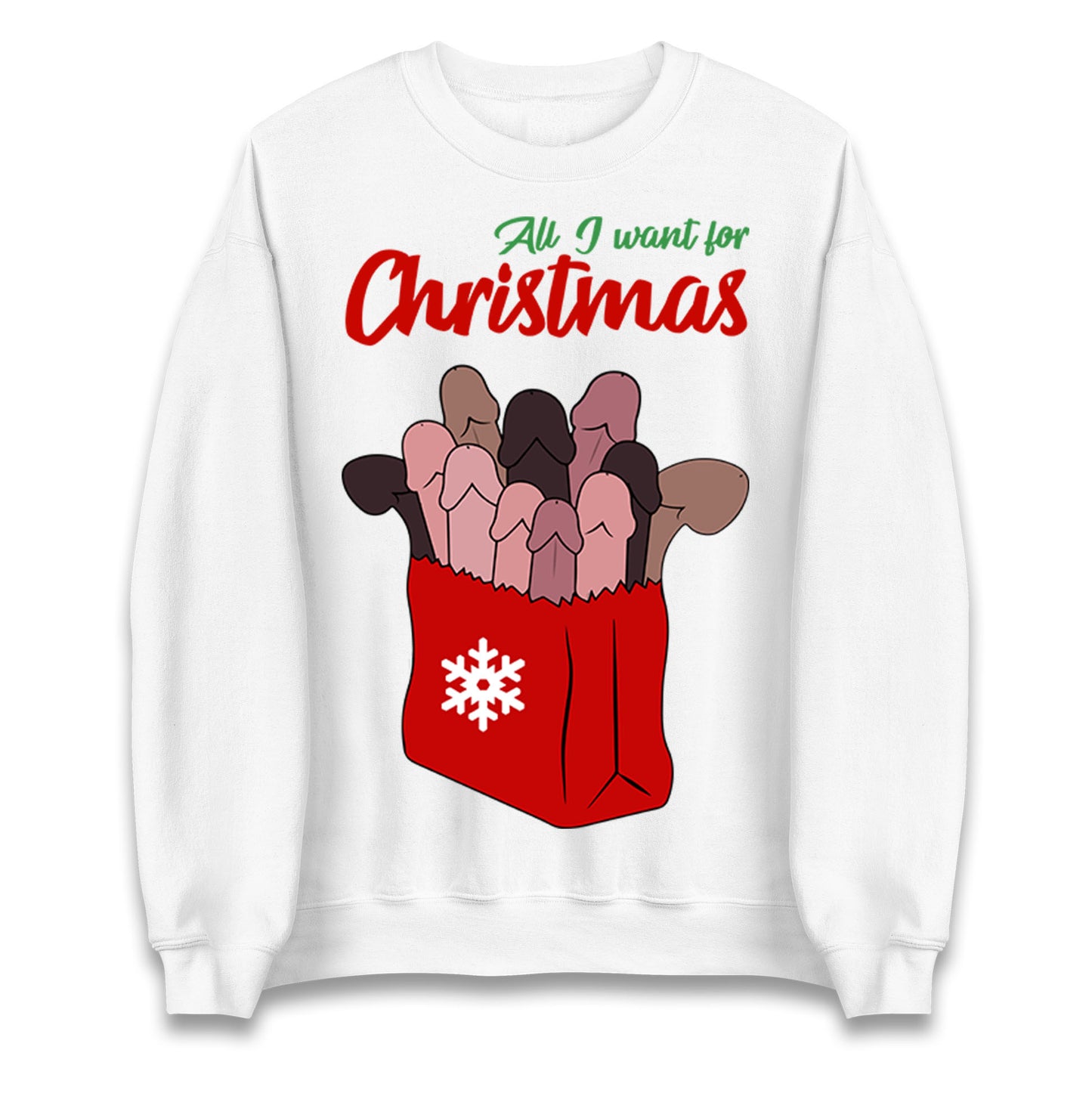 All I Want For Christmas Santa Bag Funny Sweatshirt