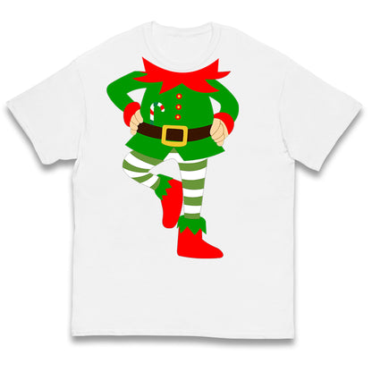 Personalise Christmas Party Wear Elf Kids T Shirt