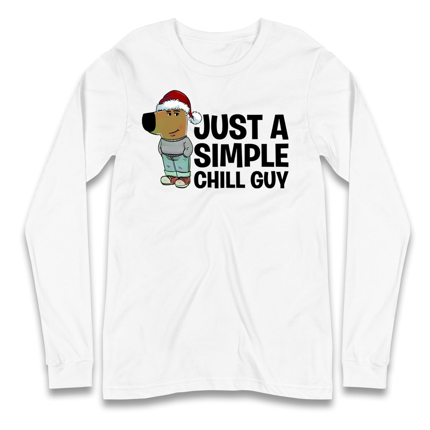 chill guy christmas long sleeve t shirt