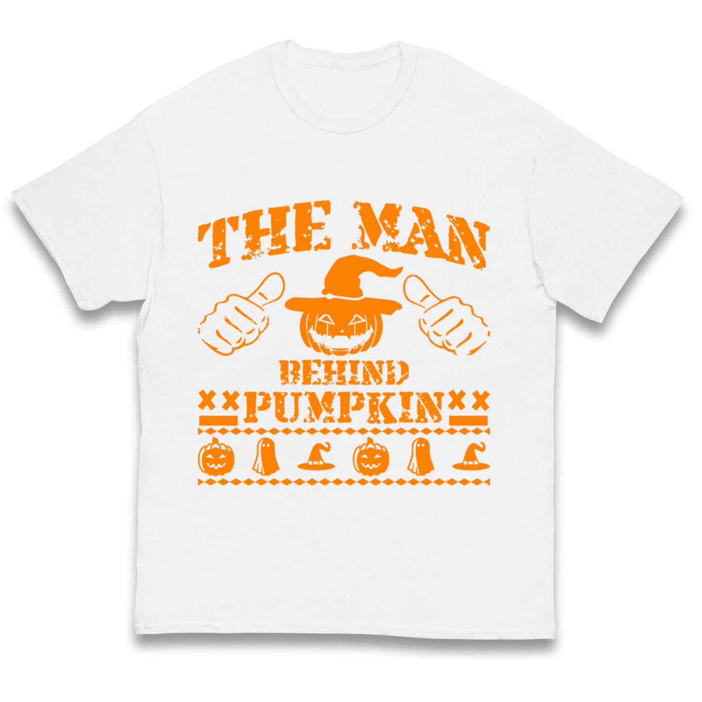 The Man Behind Pumpkin Halloween Kids T Shirt