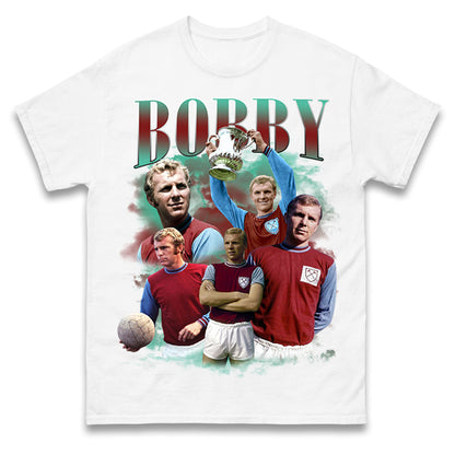 Retro Bobby Moore Bootleg Football T Shirt