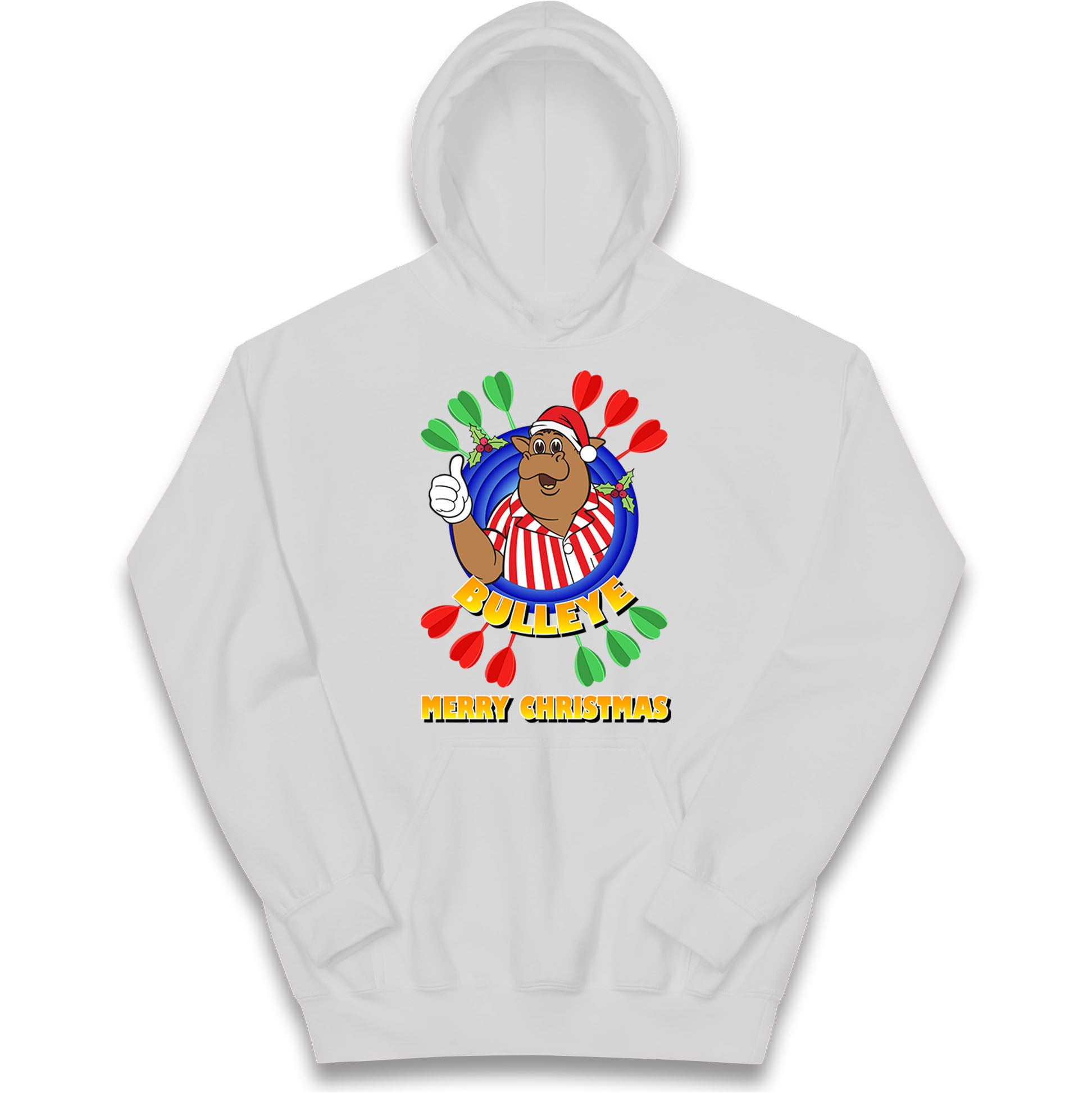 bullseye dartboard christmas hoodie