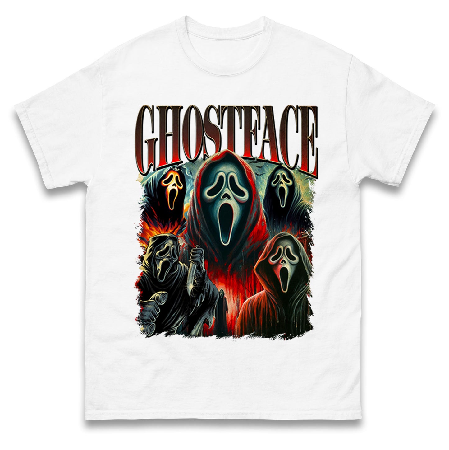 Ghost Face Halloween Bootleg T Shirt