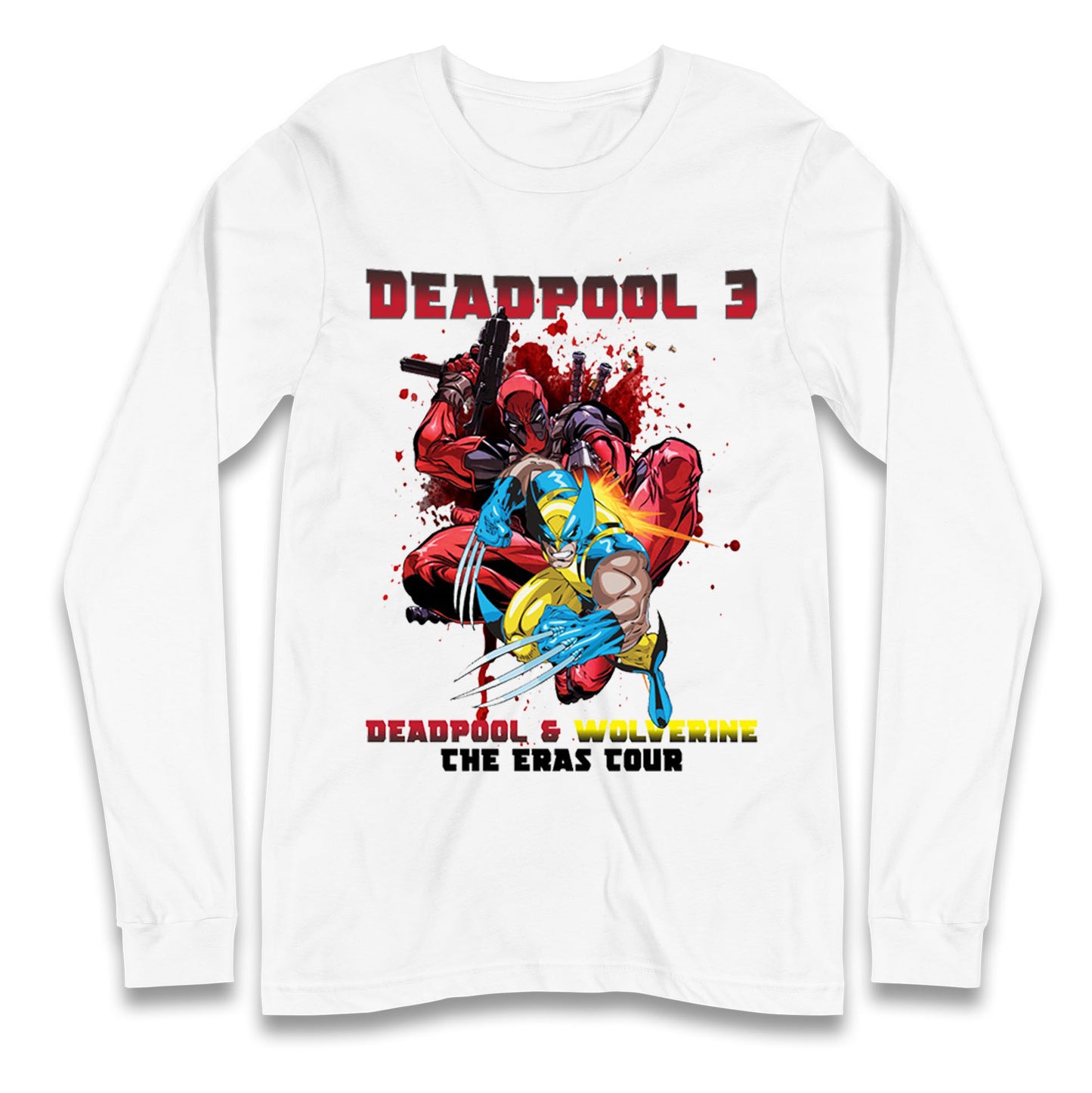 Deadpool and Wolverine The eras Tour Long Sleeve T Shirt