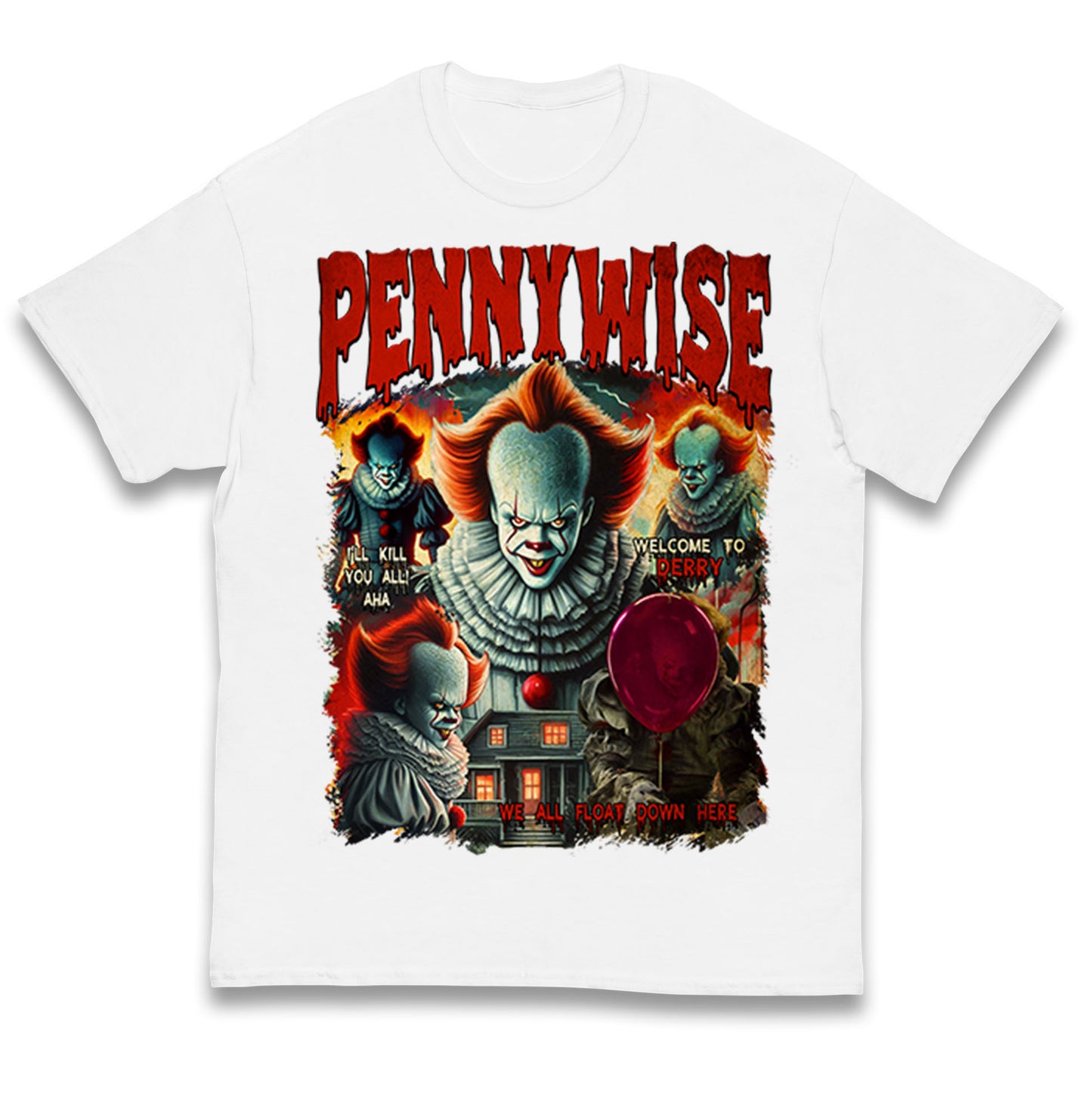 The Clown Pennywise Halloween Bootleg Kids T Shirt