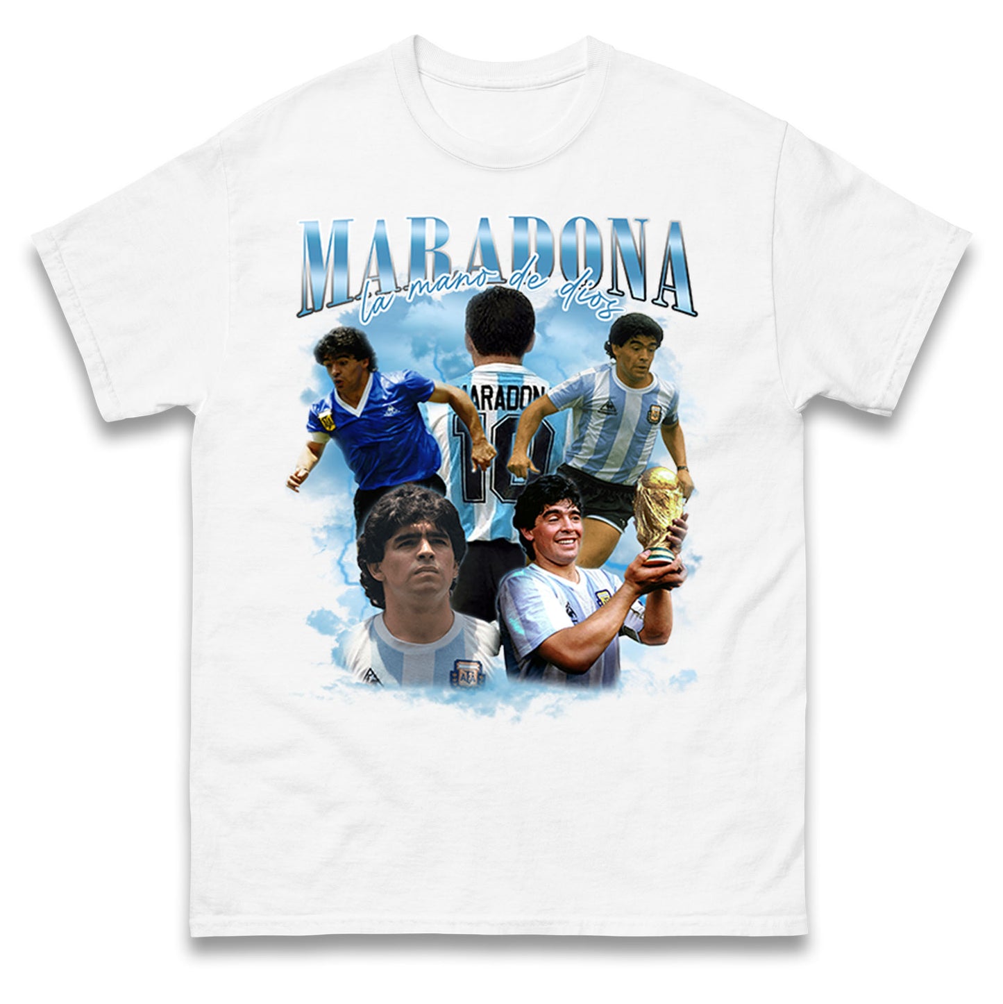 Retro Diego Maradona Bootleg Football T Shirt