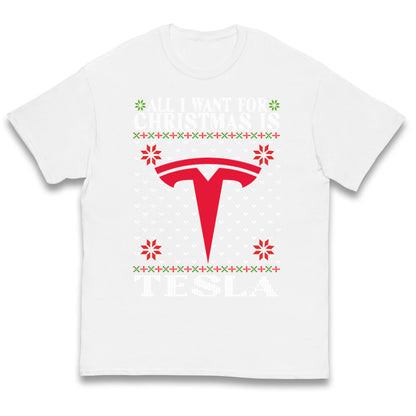 tesla christmas t shirt