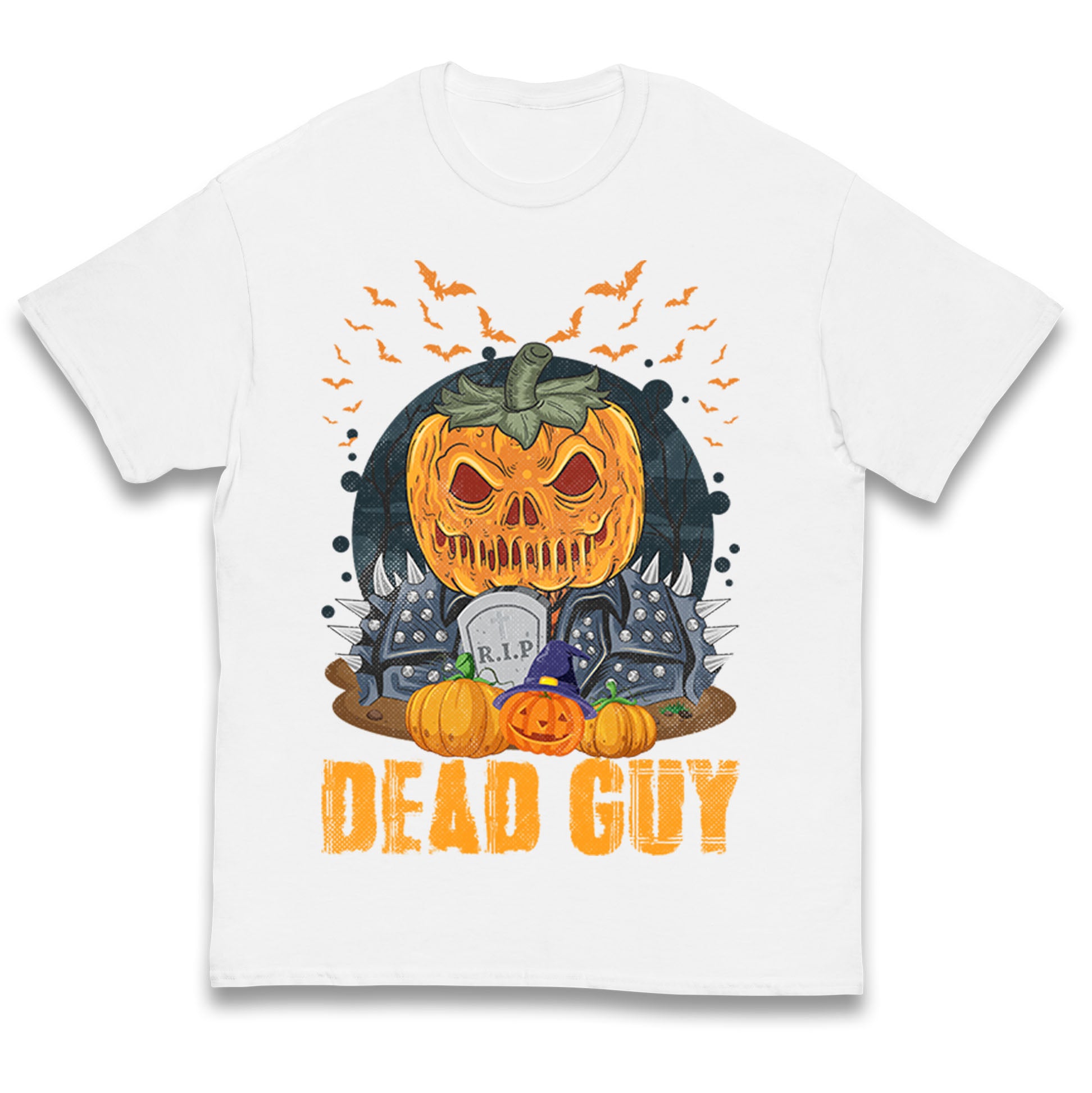 Scary Pumpkin Dead Guy Halloween T Shirt
