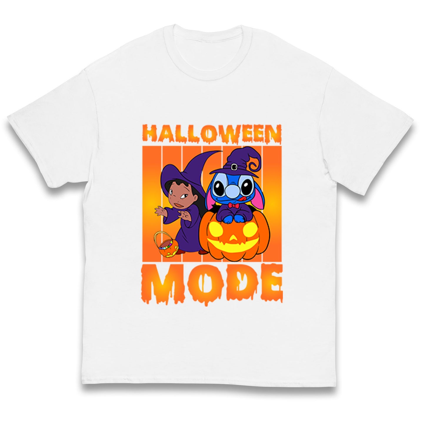 Lilo And Stitch Halloween Mode Kids T Shirt