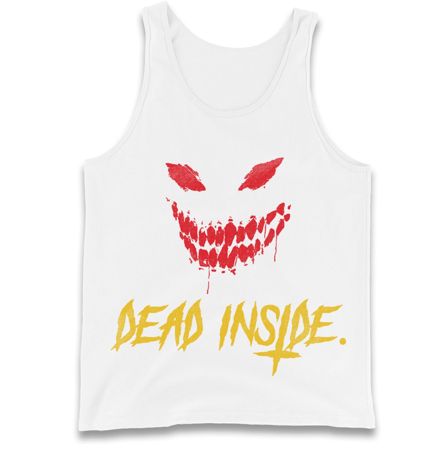 Horror Face Dead Inside Halloween Tank Top