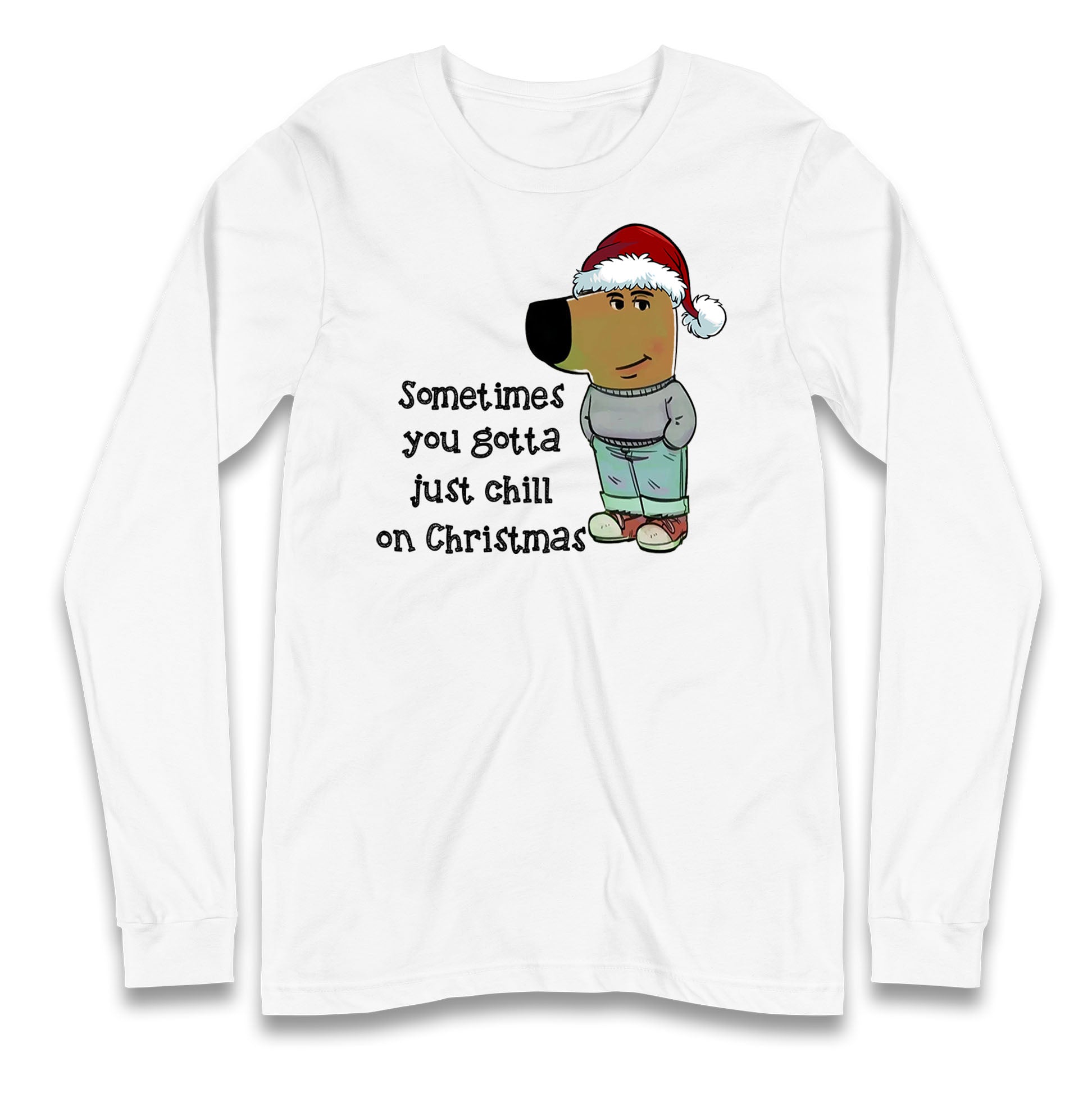 christmas chill guy long sleeve t shirt