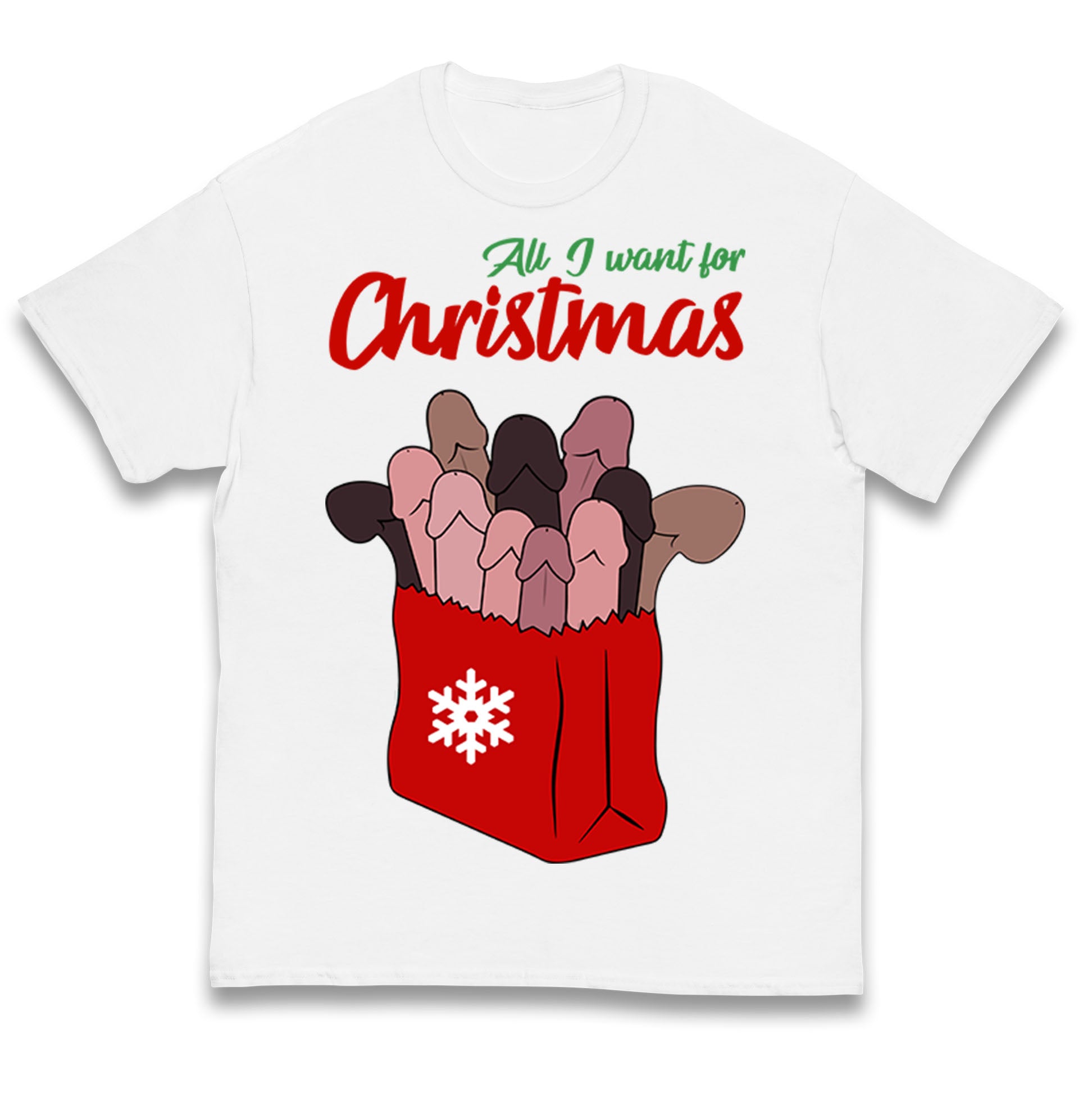 All I Want For Christmas Santa Bag Funny T Shirt