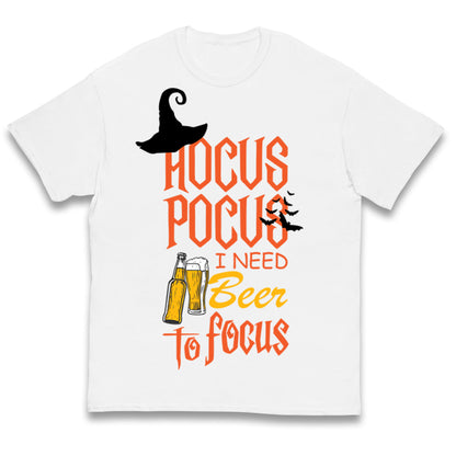 Hocus Pocus I Need Beer To Focus Halloween T Shirt
