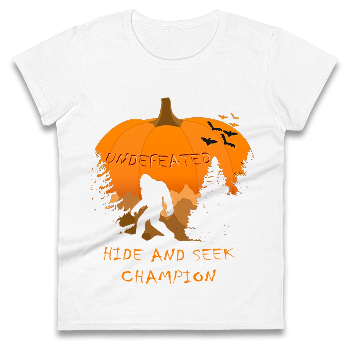 Big Foot Hide And Seek Halloween Womens t shirts