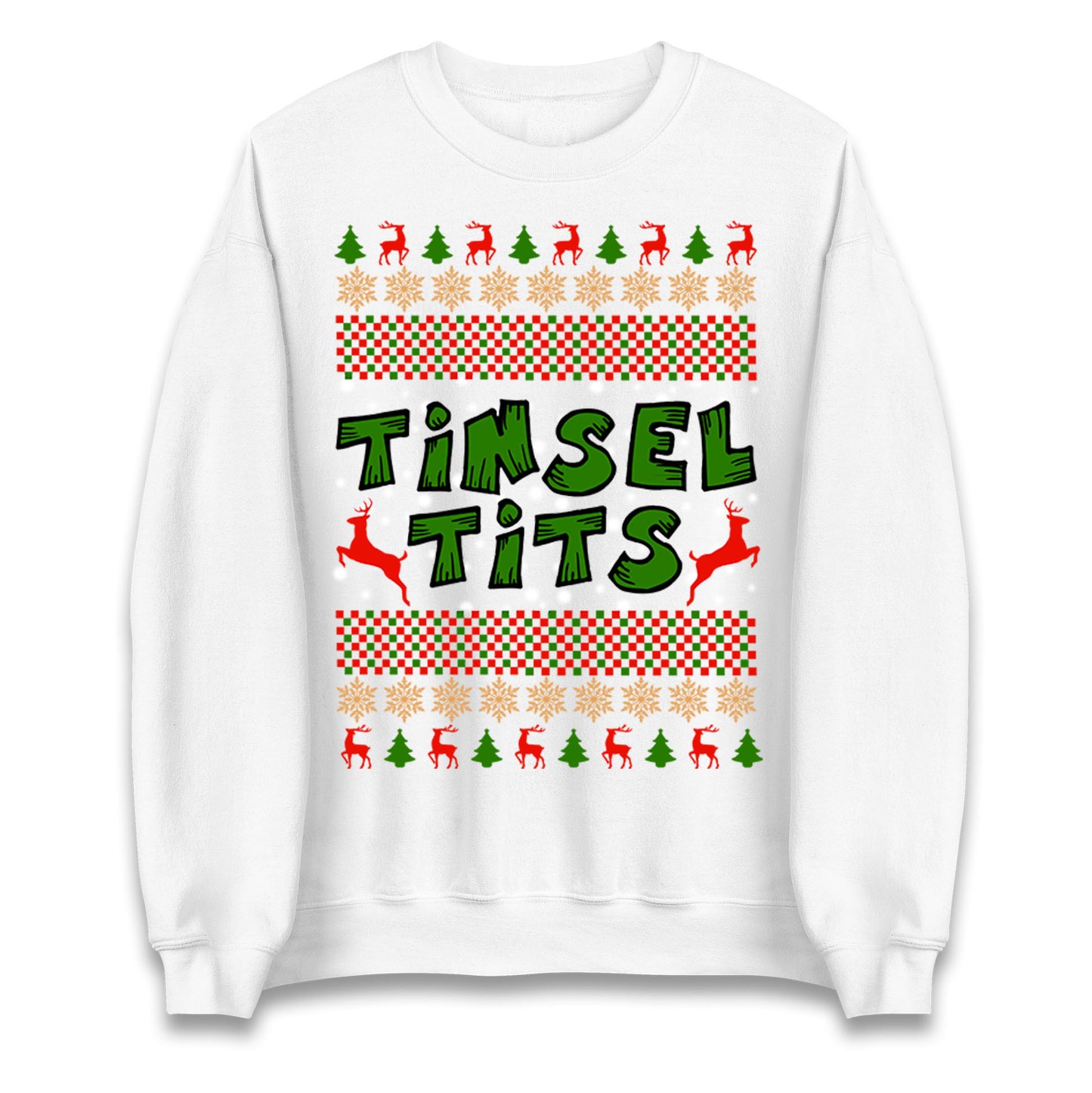 Christmas Tinsel Tits Funny Sweatshirt