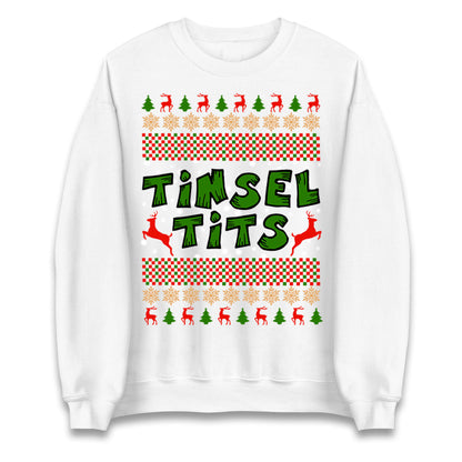 Christmas Tinsel Tits Funny Sweatshirt