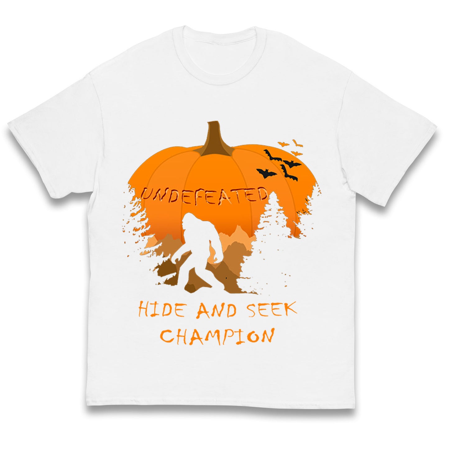 Big Foot Hide And Seek Halloween Kids T Shirt