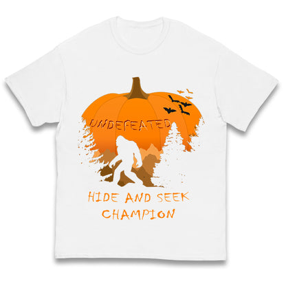 Big Foot Hide And Seek Halloween Kids T Shirt