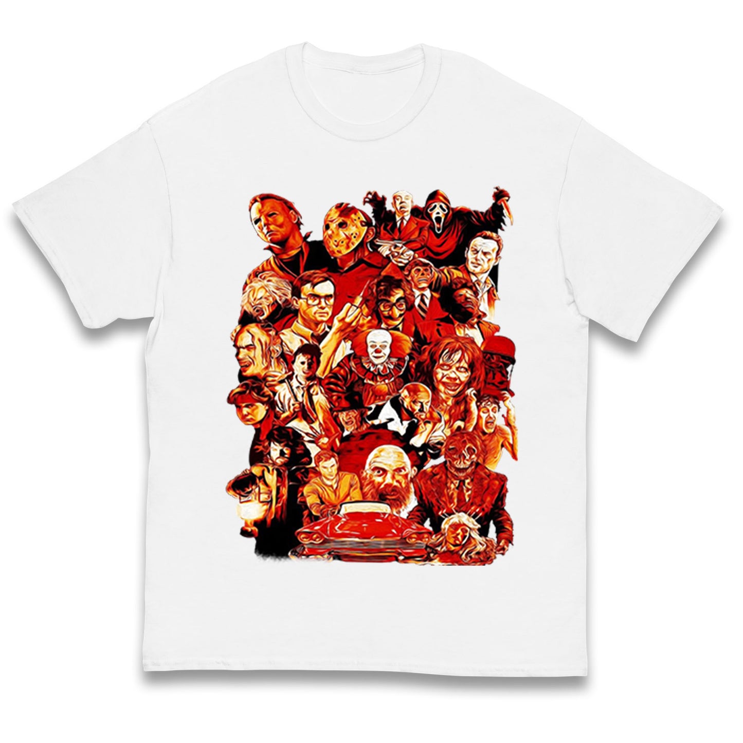 Horror Characters Halloween Kids T Shirt