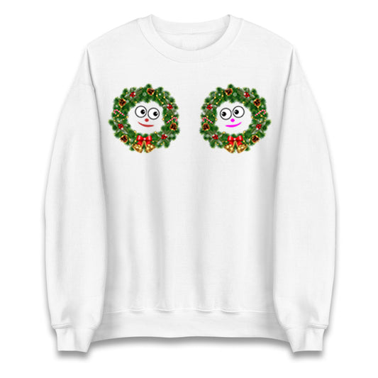 Christmas Decoration Rings Smiley Funny Sweatshirt