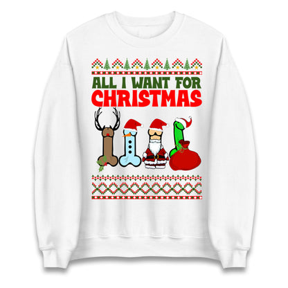 All I Want For Christmas Funny Adults Joke Sweatshirt