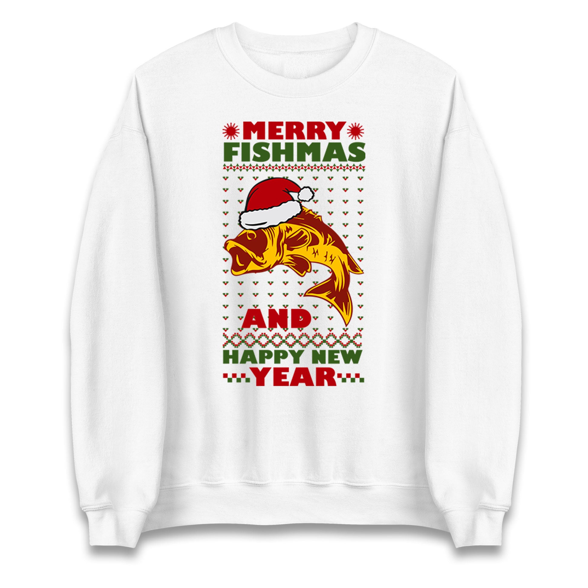 fishing christmas sweatshirt