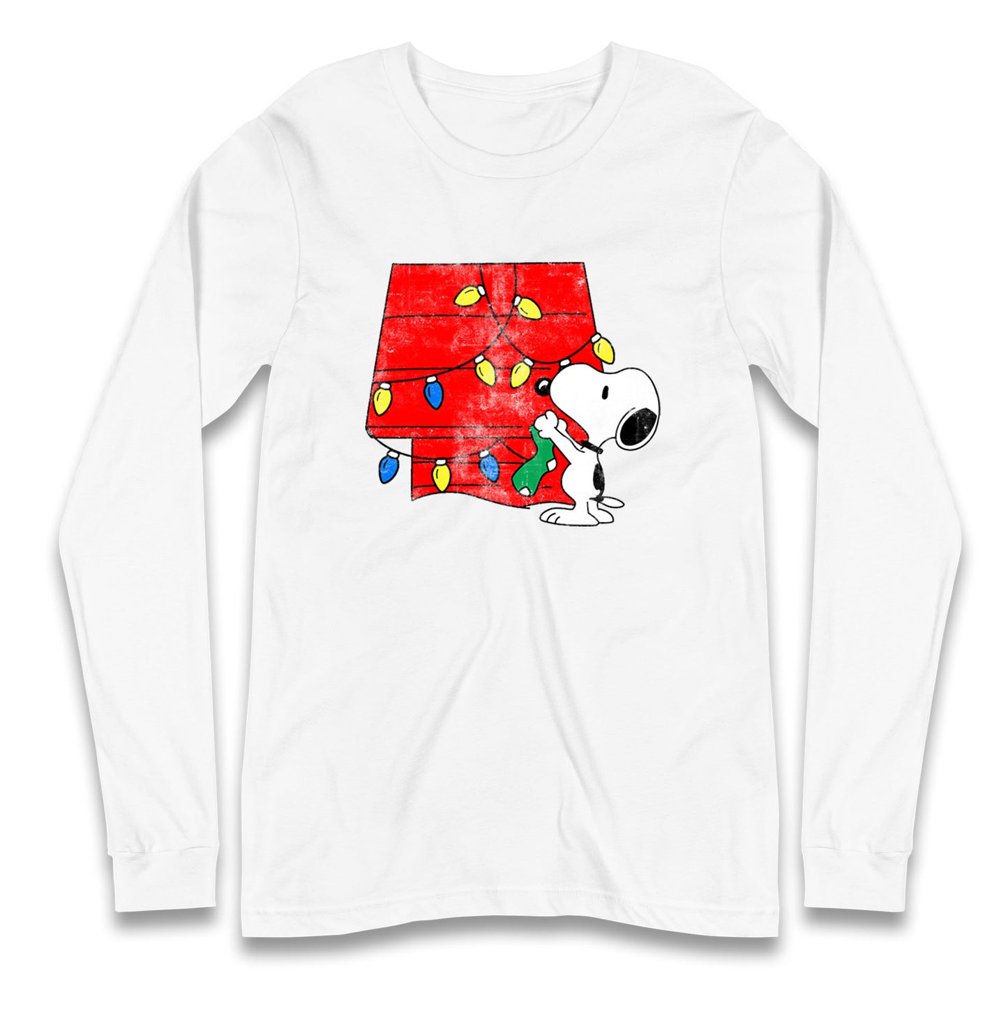 snoopy lighting house christmas long sleeve t shirt