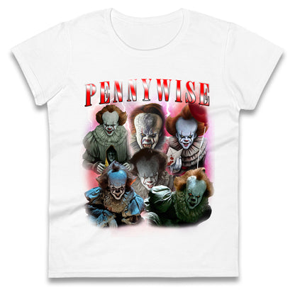 The Clown Pennywise Scary Halloween Bootleg Womens T Shirt