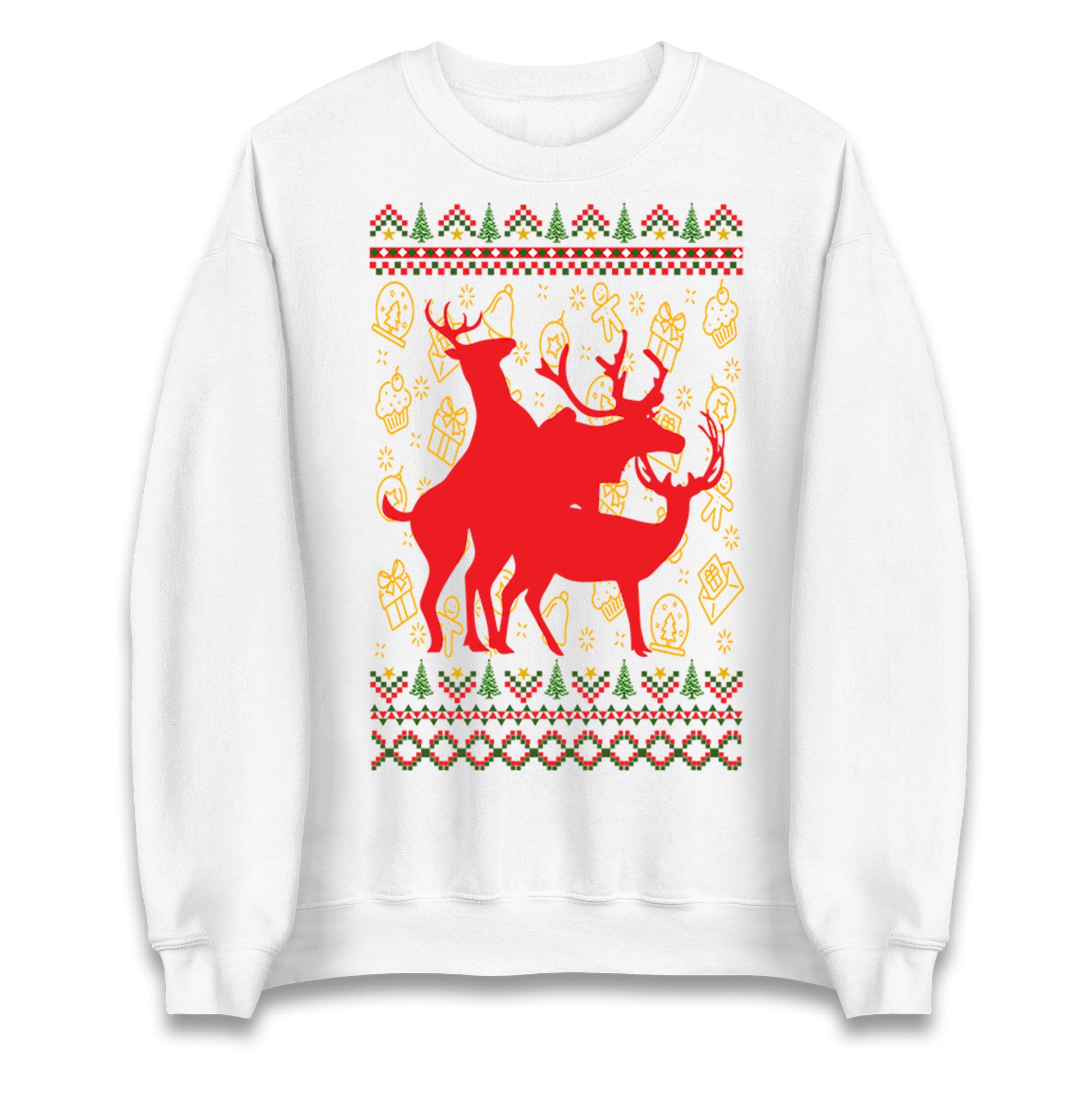 Reindeer Making Fun Christmas Sweatshirt