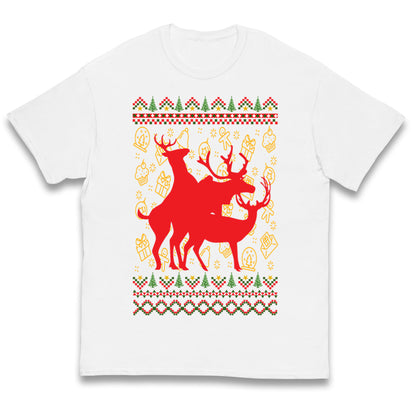 Reindeer Making Fun Christmas T Shirt