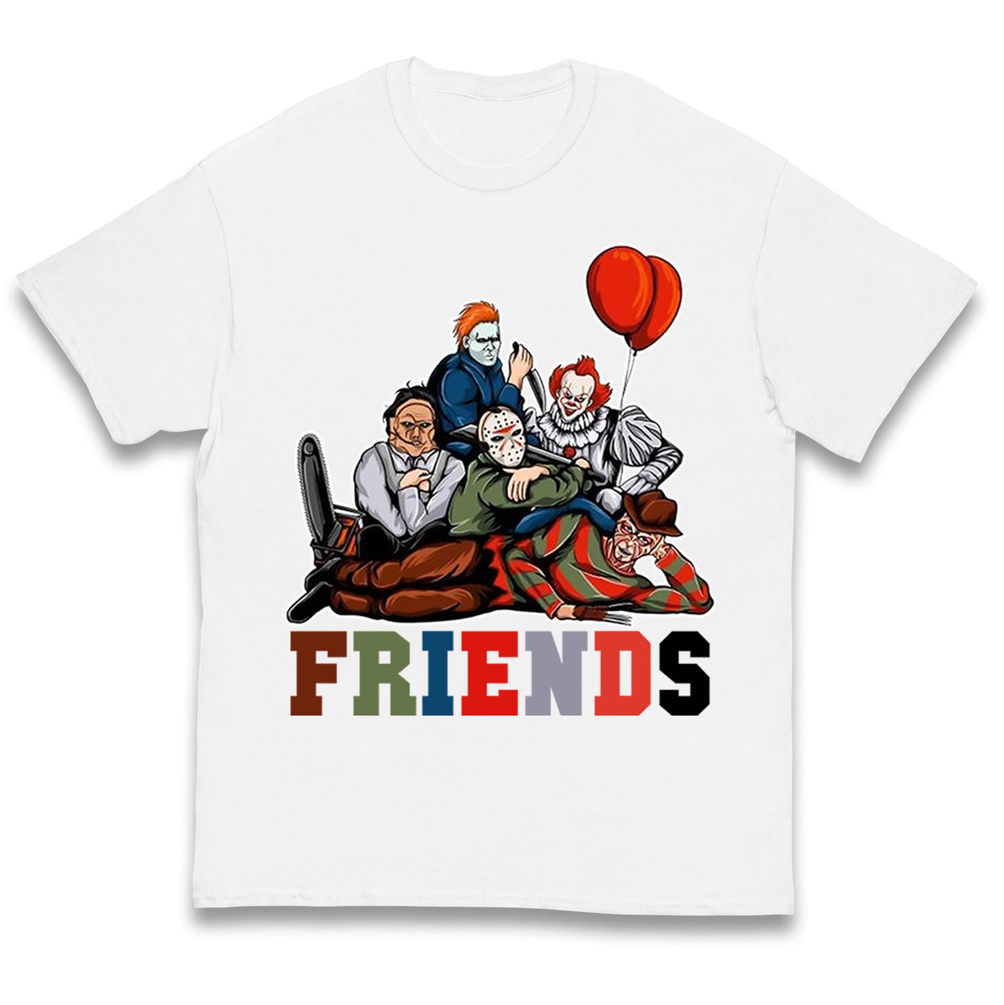 Horror Vintage Characters Friends Halloween T Shirt
