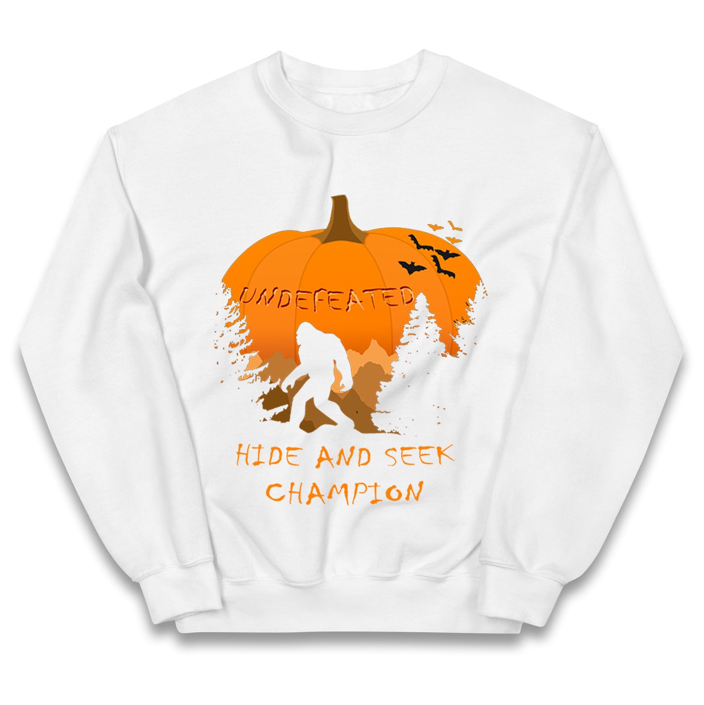 Big Foot Hide And Seek Halloween Kids Jumper