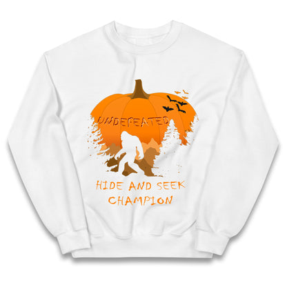 Big Foot Hide And Seek Halloween Kids Jumper