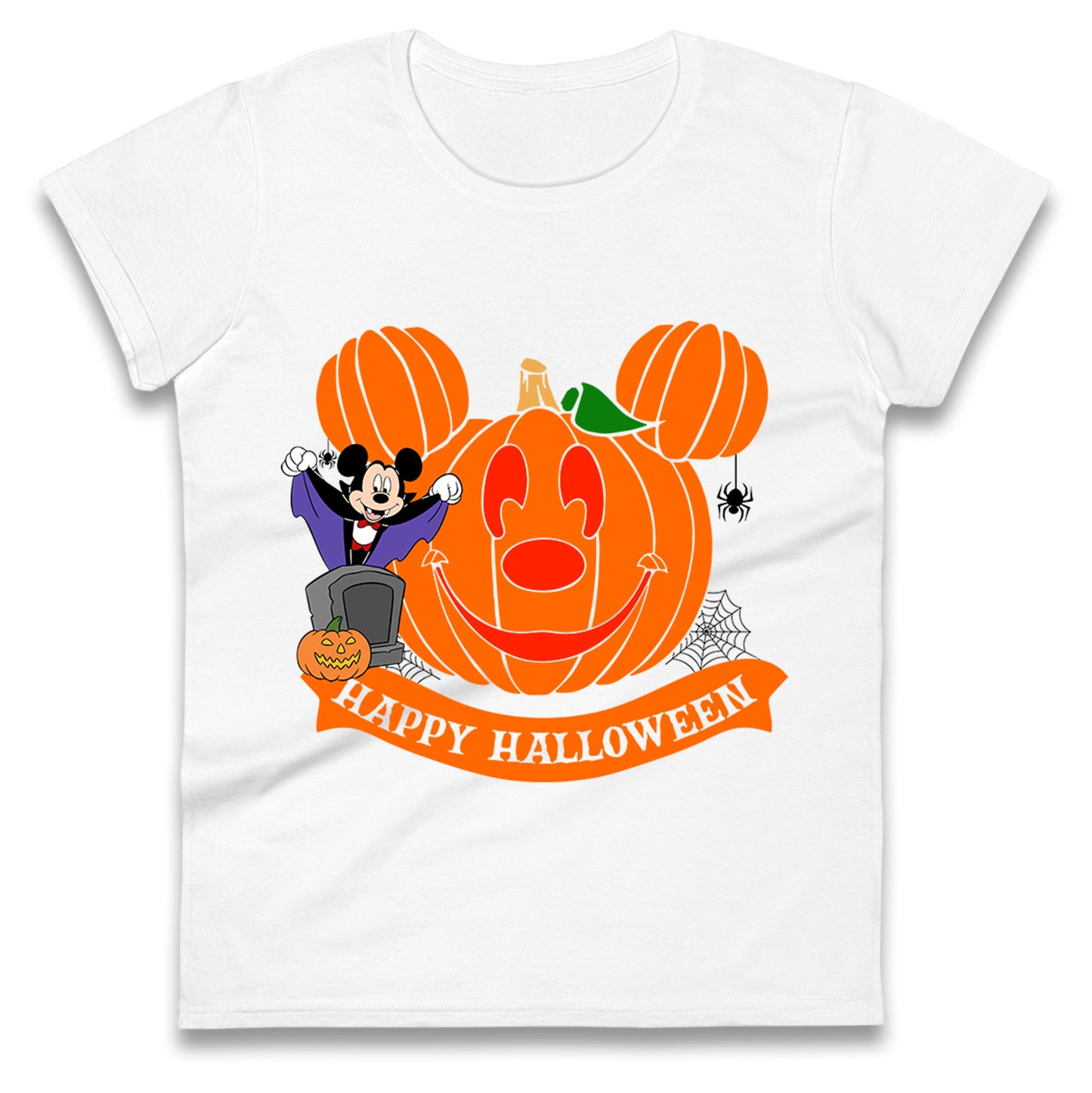 Mickey Mouse Horror Happy Halloween Womens t shirts