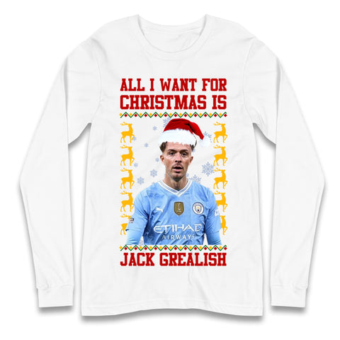 Jack Grealish Christmas Long Sleeve T Shirt