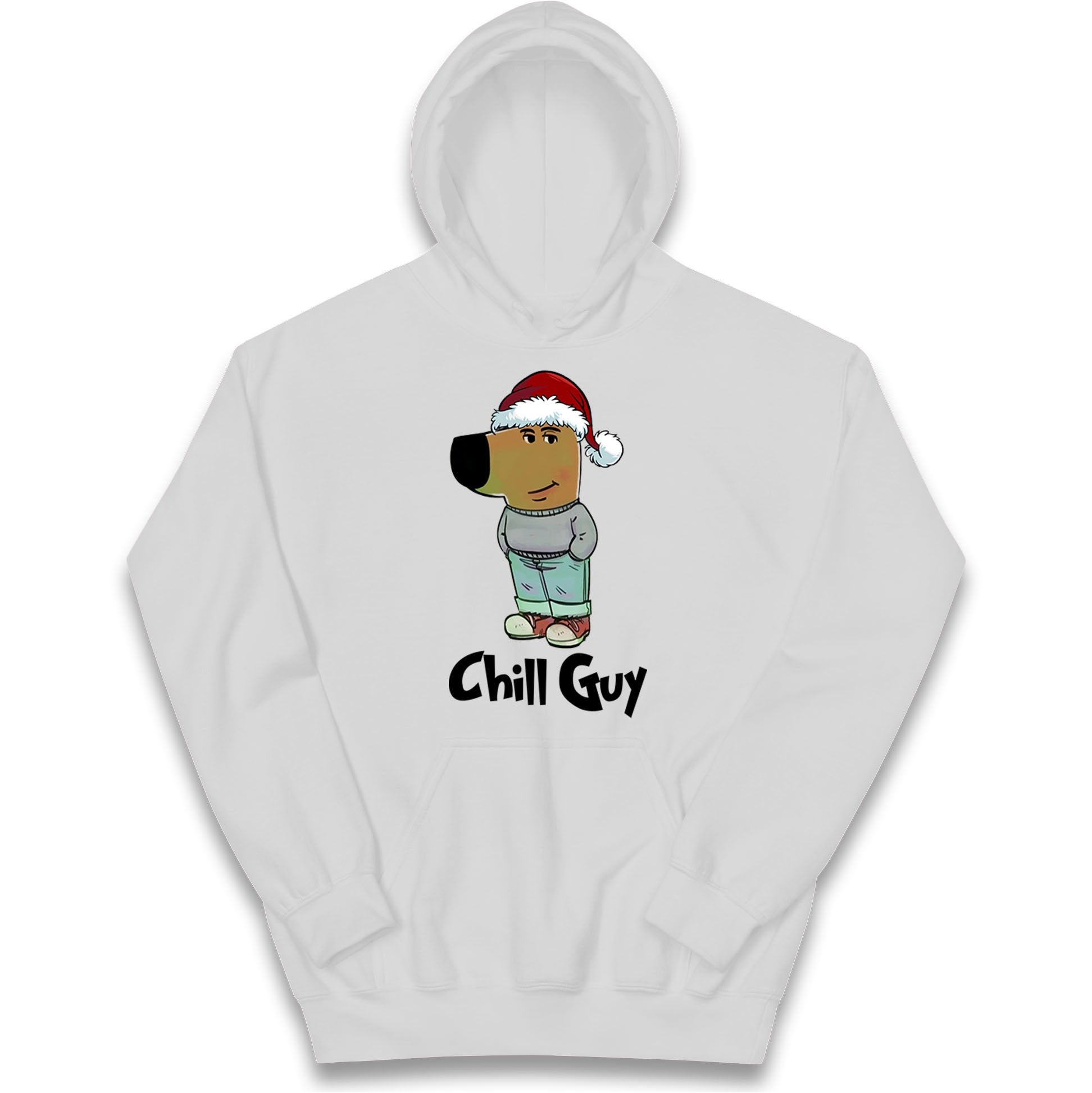 chill guy christmas hoodie