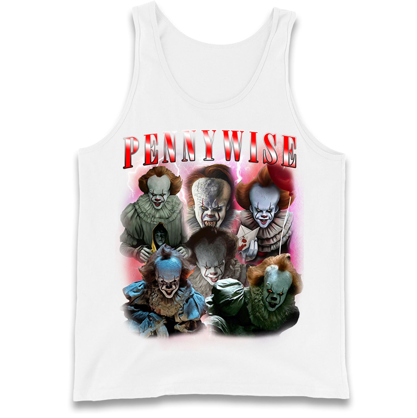 The Clown Pennywise Scary Halloween Bootleg Tank Top