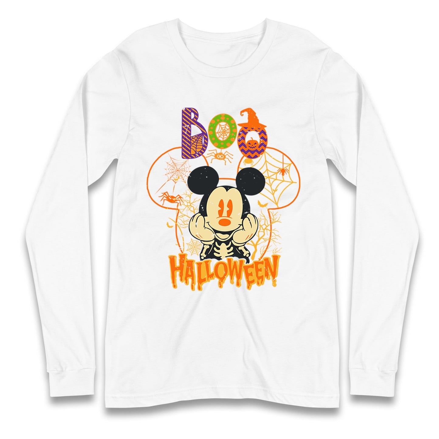 Mickey Mouse Boo Halloween Long Sleeve T Shirt